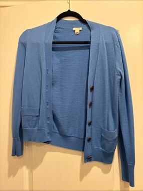 FREE in bundle J. Crew Light Blue Button-Front Cardigan with Pockets small